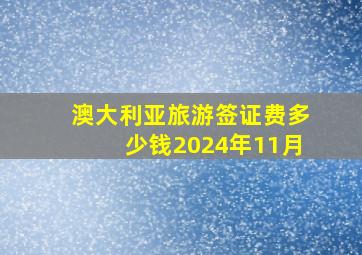 澳大利亚旅游签证费多少钱2024年11月