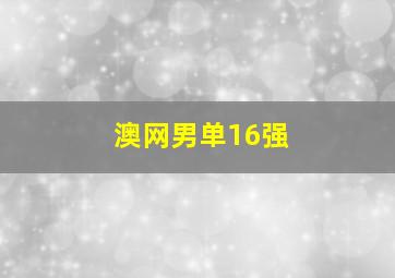 澳网男单16强