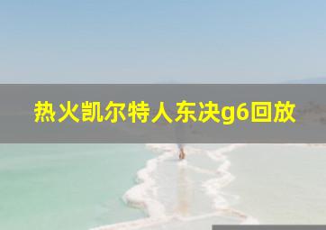 热火凯尔特人东决g6回放