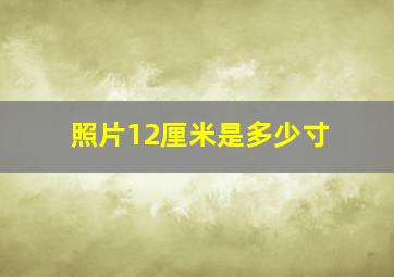 照片12厘米是多少寸