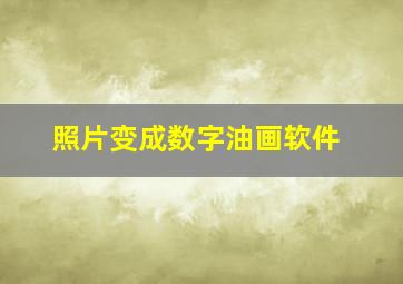 照片变成数字油画软件