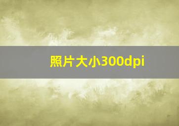 照片大小300dpi