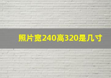 照片宽240高320是几寸