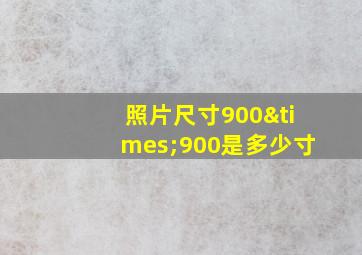 照片尺寸900×900是多少寸