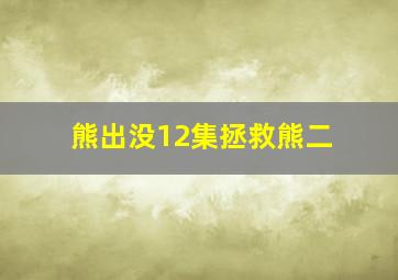 熊出没12集拯救熊二