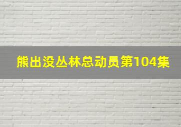 熊出没丛林总动员第104集