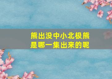 熊出没中小北极熊是哪一集出来的呢