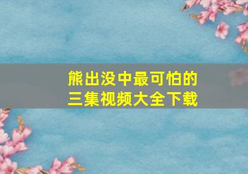 熊出没中最可怕的三集视频大全下载