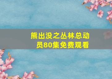 熊出没之丛林总动员80集免费观看