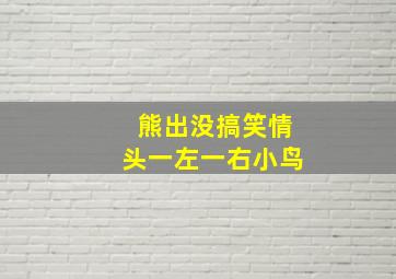 熊出没搞笑情头一左一右小鸟