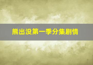 熊出没第一季分集剧情