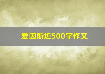 爱因斯坦500字作文