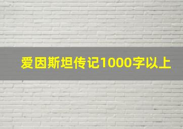 爱因斯坦传记1000字以上