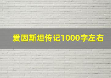 爱因斯坦传记1000字左右