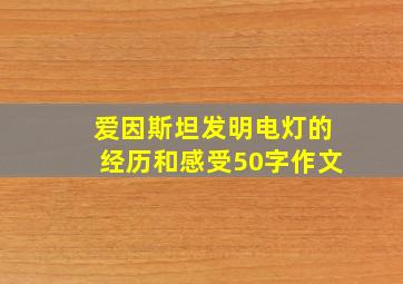 爱因斯坦发明电灯的经历和感受50字作文