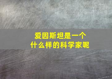 爱因斯坦是一个什么样的科学家呢