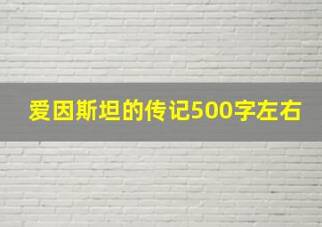 爱因斯坦的传记500字左右