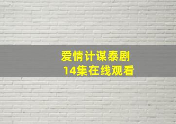 爱情计谋泰剧14集在线观看