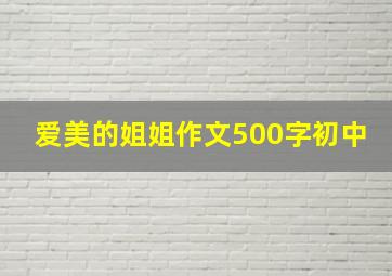 爱美的姐姐作文500字初中