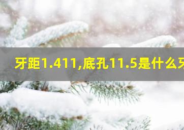 牙距1.411,底孔11.5是什么牙