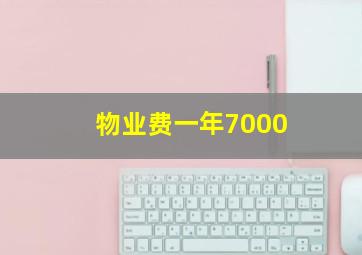 物业费一年7000