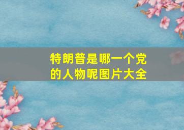 特朗普是哪一个党的人物呢图片大全