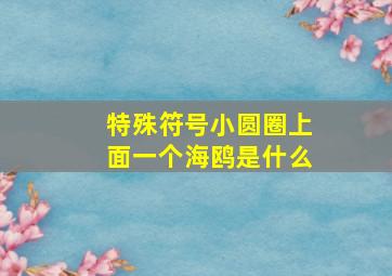 特殊符号小圆圈上面一个海鸥是什么