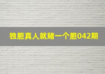 独胆真人就赌一个胆042期