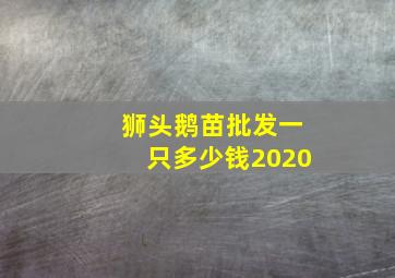 狮头鹅苗批发一只多少钱2020