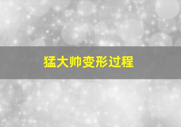 猛大帅变形过程