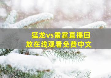 猛龙vs雷霆直播回放在线观看免费中文