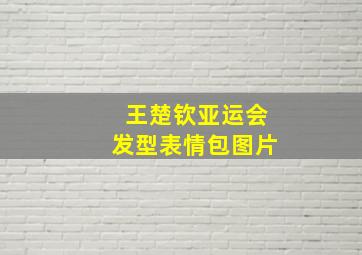 王楚钦亚运会发型表情包图片