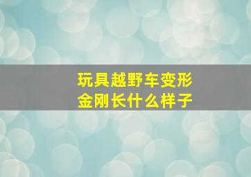 玩具越野车变形金刚长什么样子