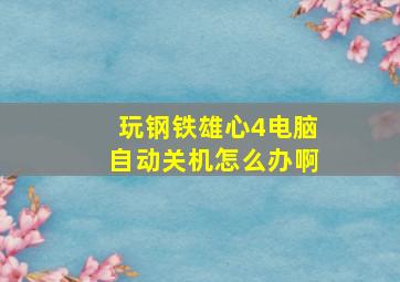 玩钢铁雄心4电脑自动关机怎么办啊