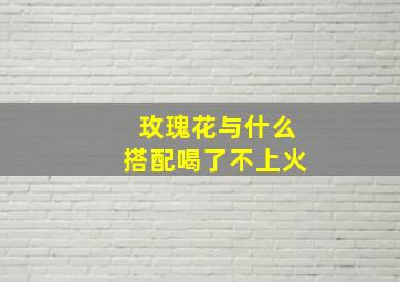 玫瑰花与什么搭配喝了不上火