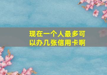 现在一个人最多可以办几张信用卡啊