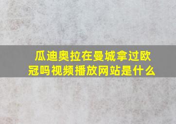 瓜迪奥拉在曼城拿过欧冠吗视频播放网站是什么