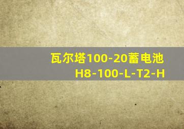 瓦尔塔100-20蓄电池H8-100-L-T2-H