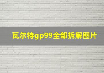 瓦尔特gp99全部拆解图片