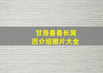 甘洛县县长简历介绍图片大全