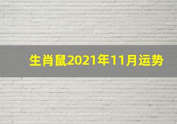 生肖鼠2021年11月运势