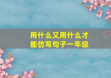 用什么又用什么才能仿写句子一年级