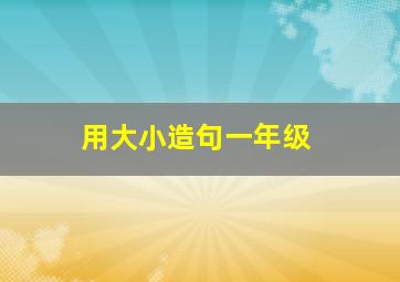 用大小造句一年级