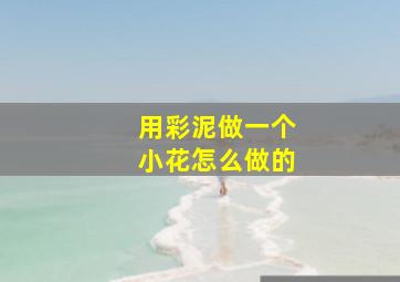 用彩泥做一个小花怎么做的