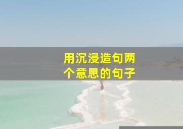 用沉浸造句两个意思的句子