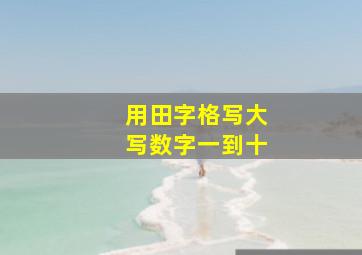 用田字格写大写数字一到十