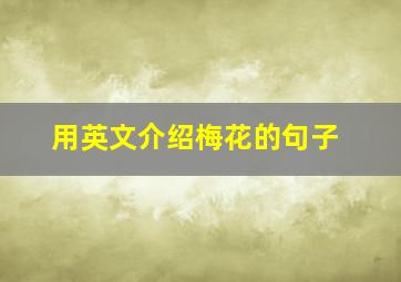 用英文介绍梅花的句子