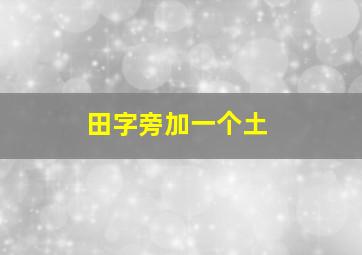 田字旁加一个土