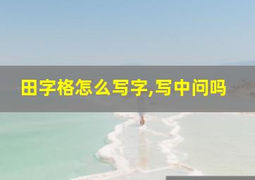 田字格怎么写字,写中问吗