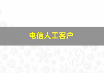 电信人工客户